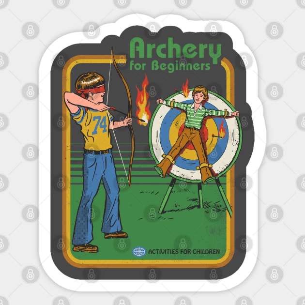 Archery for Beginners Sticker by Steven Rhodes